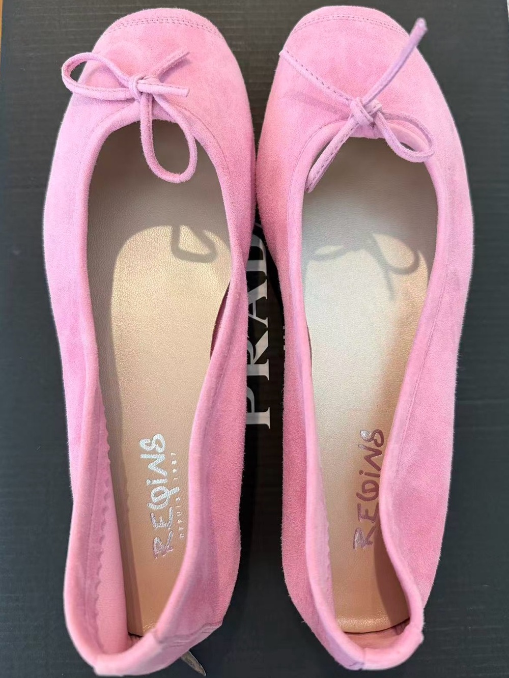 *NEW* Reqins Paris 36 Pink Suede Leather Ballet Flats 🩰